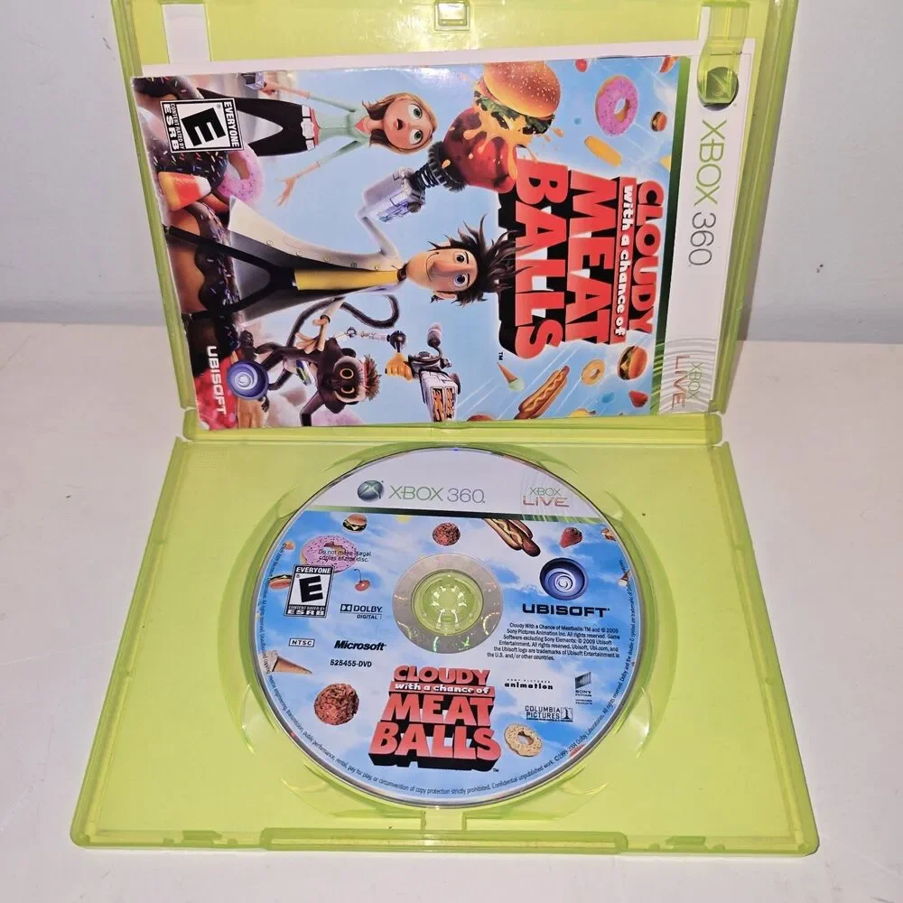 Cloudy With a Chance of Meatballs (Microsoft Xbox 360, 2009) With Manual